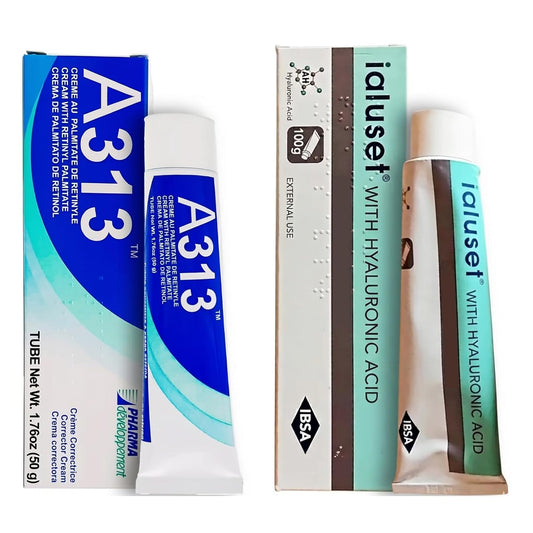 Retinol Cream + Ialuset Hyaluronic Acid Night Skincare Duo