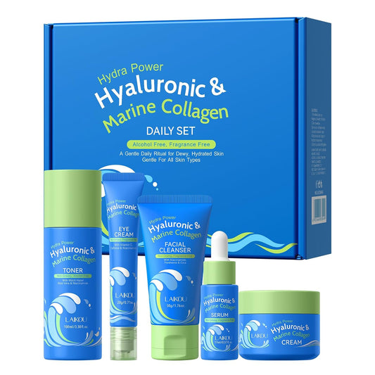 Hydra Power Skin Care Set - Hyaluronic & Marine Collagen Skin Care